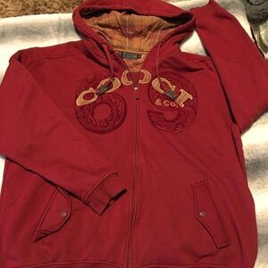 Coogi Wine red Thick full zip! New no tags